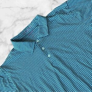 B. Draddy USA Men's Golf Polo Size Large Pima‎ Cotton Pima Cotton SS Blue